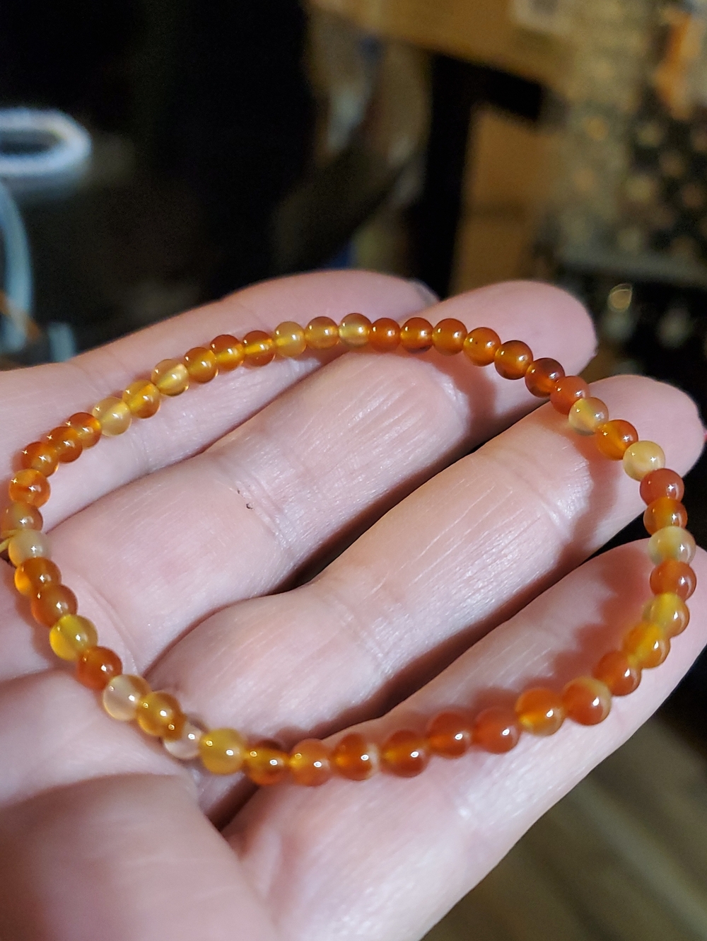GenuineAgate Beaded Stretch Bracelet - Women Jewelry